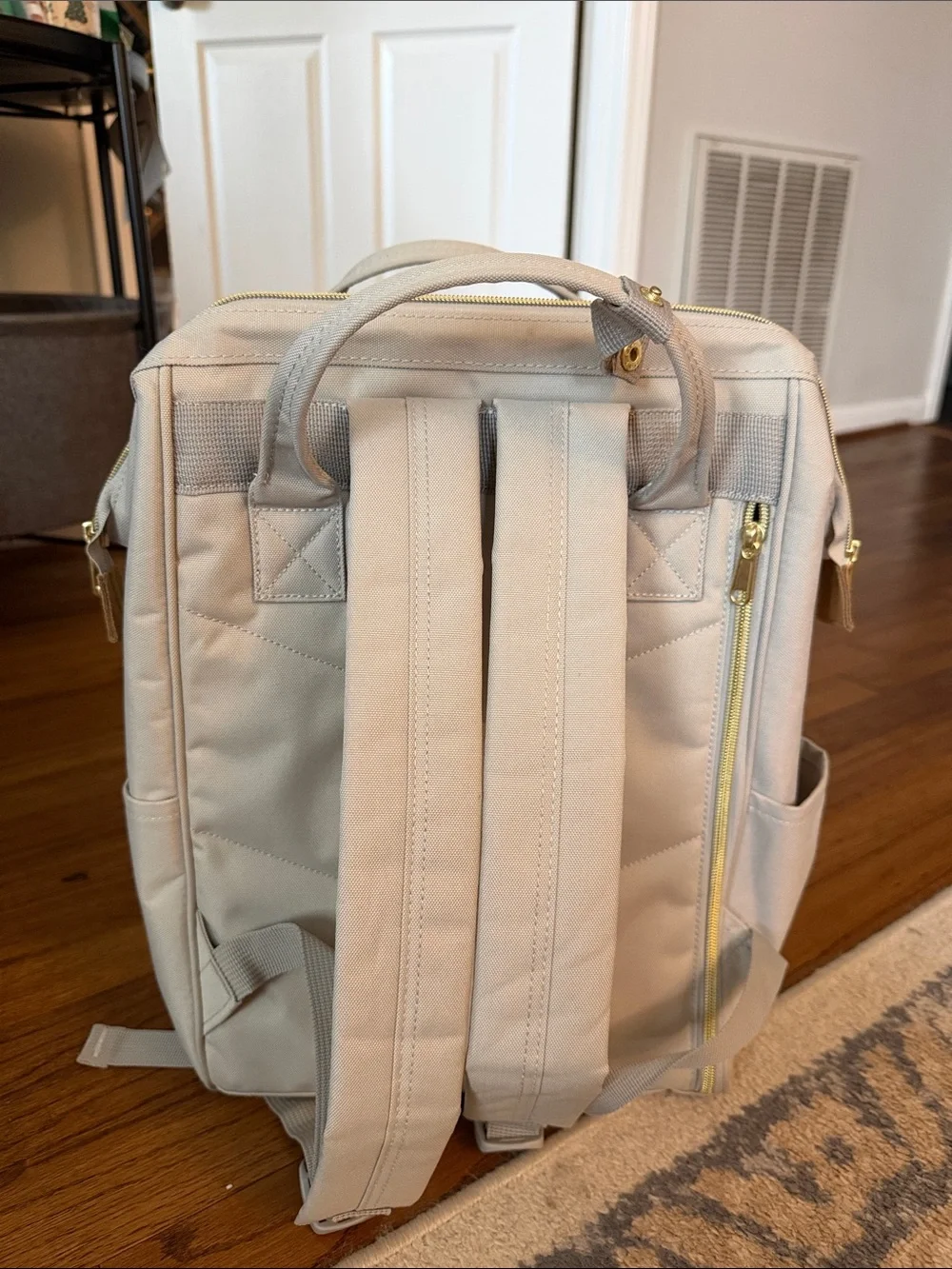 Himawari Cream Canvas Backpack Tote - Women's Everyday Bag